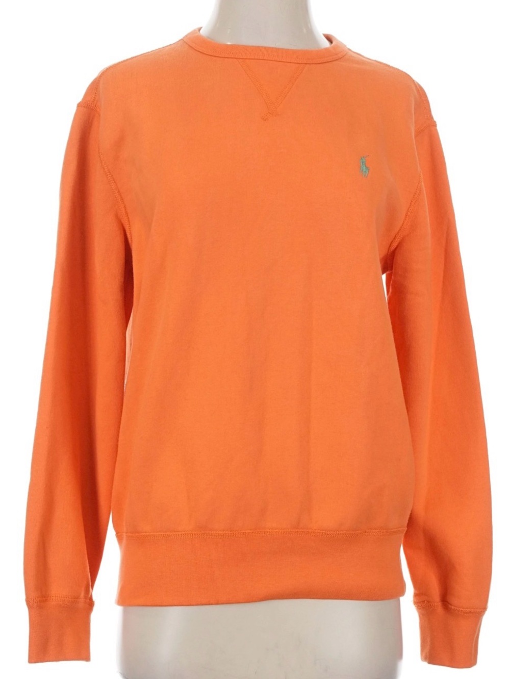 Polo by Ralph Lauren Orange Crewneck Sweatshirt with Green Pony